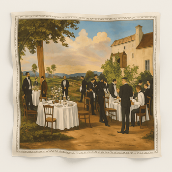 Vintage-style painted Scarf
